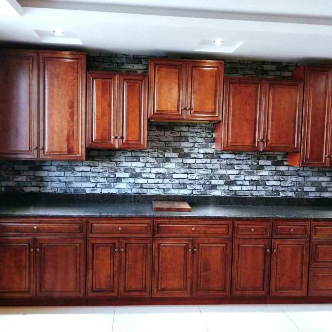 Customized Color Particle Board Kitchen Cabinets For Residential