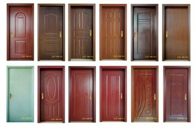 No Deformation Colored MDF Door Skin With Wood Veneer Finishing Surface 2-4mm