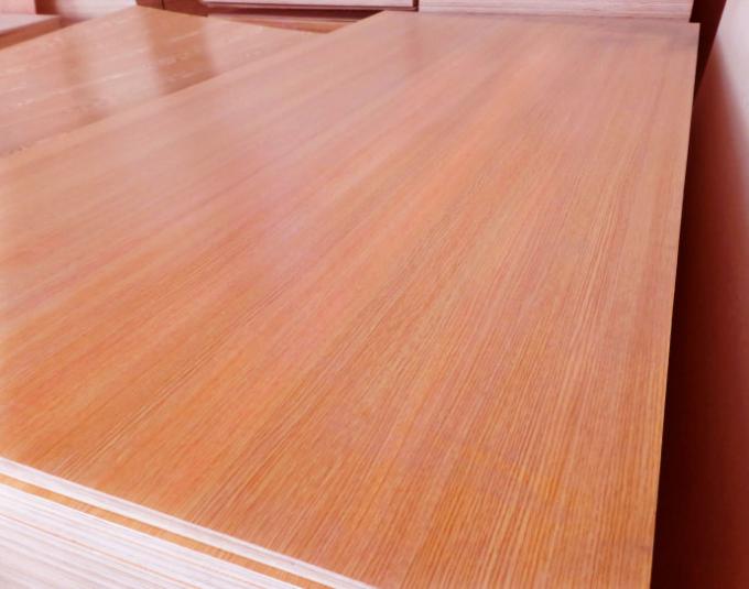 Waterproof Hardwood Decorative MDF Board / Construction Wood Veneer MDF Panels