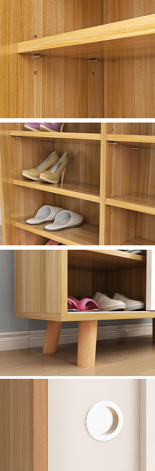 Easy To Clean Melamine Coated Particle Board Shoe Rack Wood Product Cabinet