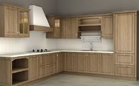 Wood Veneer Particle Board Kitchen Cabinets With Basket Drawers 720*550mm Base