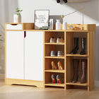 China Fire Resistant Melamine Particle Board Shoe Rack , Contemporary Shoe Cabinet company