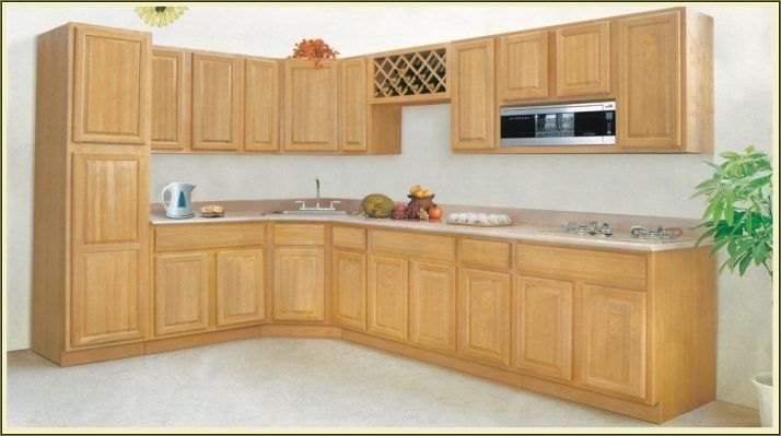L Shape Pressed Wood Kitchen Cabinets Simple Particle Board