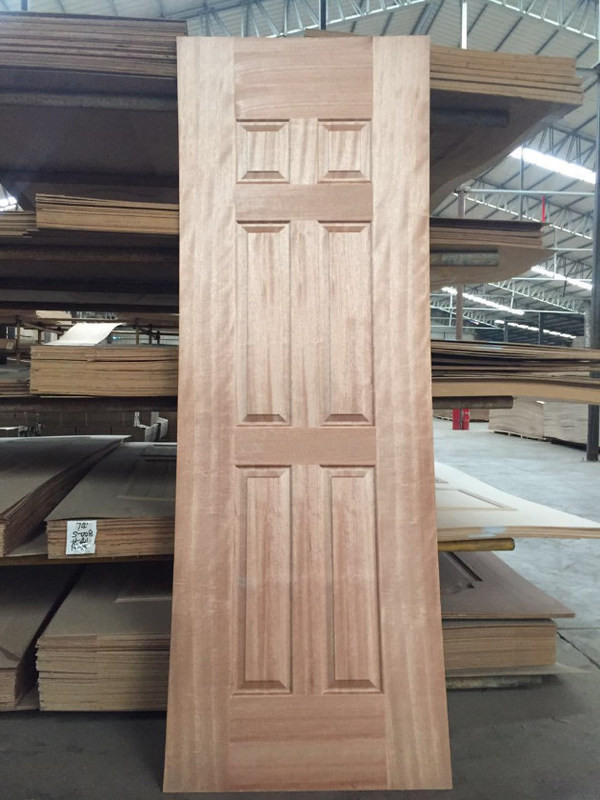 High Density Board Exterior Door Skins Water Resistant Wood Veneer Laminated Door Skin