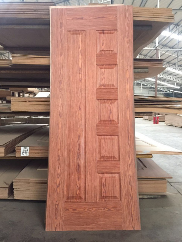 High Density Board Exterior Door Skins Water Resistant Wood Veneer Laminated Door Skin