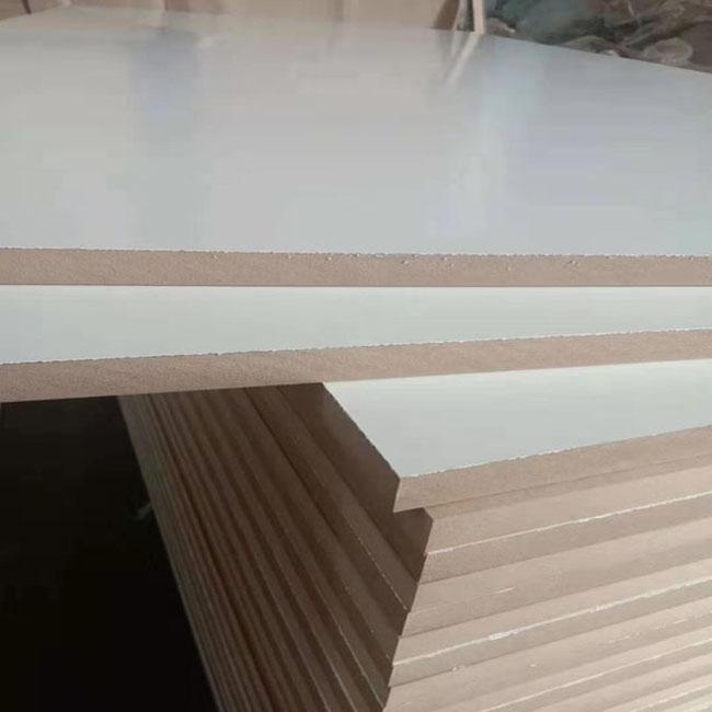 Interior Decoration Laminated MDF Board High Gloss White / Warm White / Titanium White