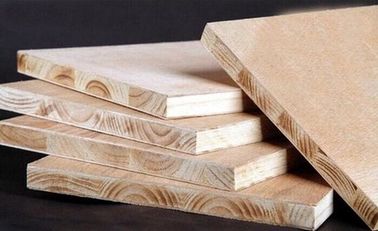 E0 Grade Laminated Wood Blocks , Decorative Hot Press Hardwood Block Board