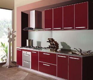 Customized Plywood Kitchen Cabinets , Pure Wooden Wardrobe Designs For Kitchen