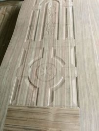 Natural Wood Veneered Molded Door Skin , Low Carbon Rate Melamine Door Skin