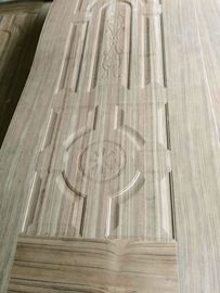 Natural Wood Veneered Molded Door Skin , Low Carbon Rate Melamine Door Skin