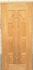 Natural Wood Veneered Molded Door Skin , Low Carbon Rate Melamine Door Skin