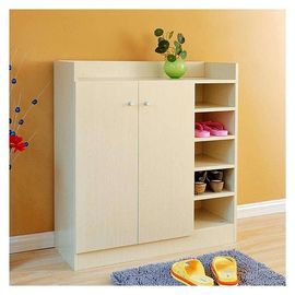 Multi Function Wooden Shoe Rack Cabinet / Indoor Large Wooden Shoe Box Storage