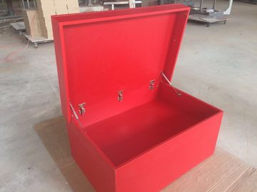 Red Tall Wooden Shoe Cabinet / Customized Size Wooden Sneaker Box Storage