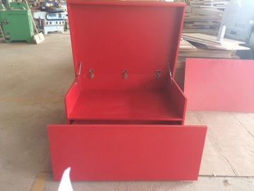 Red Tall Wooden Shoe Cabinet / Customized Size Wooden Sneaker Box Storage