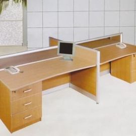 Industrial Loft Style Particle Board Office Furniture For Company Staff Working L Shape