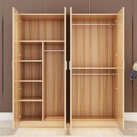 Melamine MFC Surface Particle Board Wardrobe Aluminum Swing Door Trouser Rack