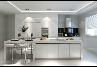 High Gross White Particle Board Kitchen Cabinets For House Kitchen Decoration