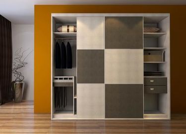 Stable Performance Particle Board Wardrobe With Wire Basket Drawers Hardware