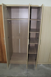 Eco Friendly Wood Clothes Storage Cabinets , Gray High Gloss Sliding Wardrobe