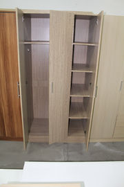 Eco Friendly Wood Clothes Storage Cabinets , Gray High Gloss Sliding Wardrobe