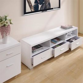 Melamine Covered Solid Wood TV Stands For Flat Screens Low Formaldehyde Emission