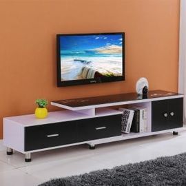 Expandable Solid Wood TV Console Furniture / Hard Wooden Gray Corner TV Stand