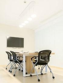 Custom Made Particle Board Office Furniture Computer Table With Resin Flower Pattern
