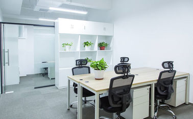 Custom Made Particle Board Office Furniture Computer Table With Resin Flower Pattern