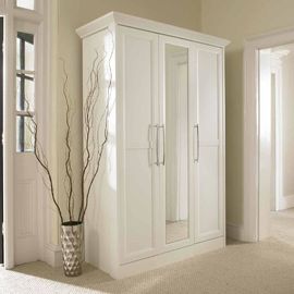 Moisture Proof Particle Board Wardrobe Cabinets with mirror For Commercial Office Building