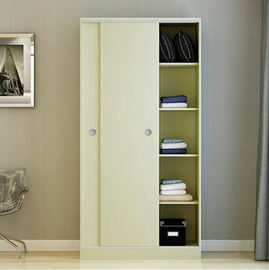 Small size Sliding Doors Wooden Wardrobe, Particle Wood Furniture 25mm Thickness