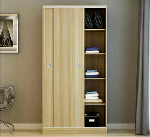 Small size Sliding Doors Wooden Wardrobe, Particle Wood Furniture 25mm Thickness