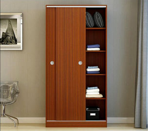 Small size Sliding Doors Wooden Wardrobe, Particle Wood Furniture 25mm Thickness