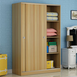 Environmental Friendly Laminated Particle Board Cabinets As White Sliding Door Wardrobe