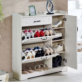 Waterproof Modern Shoe Cabinet Multi Layer Melamine Coated Particle Board