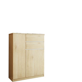 Melamine Coated Particle Board Wooden Shoe Rack With Doors For Ultra Large Capacity