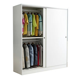 Laminated Particle Board Wardrobe Cabinets White Sliding Door Wardrobe