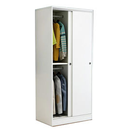 Laminated Particle Board Wardrobe Cabinets White Sliding Door Wardrobe