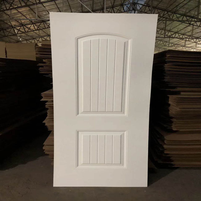 Environmental Friendly White Faced Hdf Door Skin For Exterior House Decoration